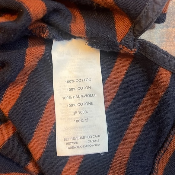 J. Crew Striped Shirt W/Shoulder YKK Zippers, 100% Cotton, Sz. XS. - Picture 10 of 10